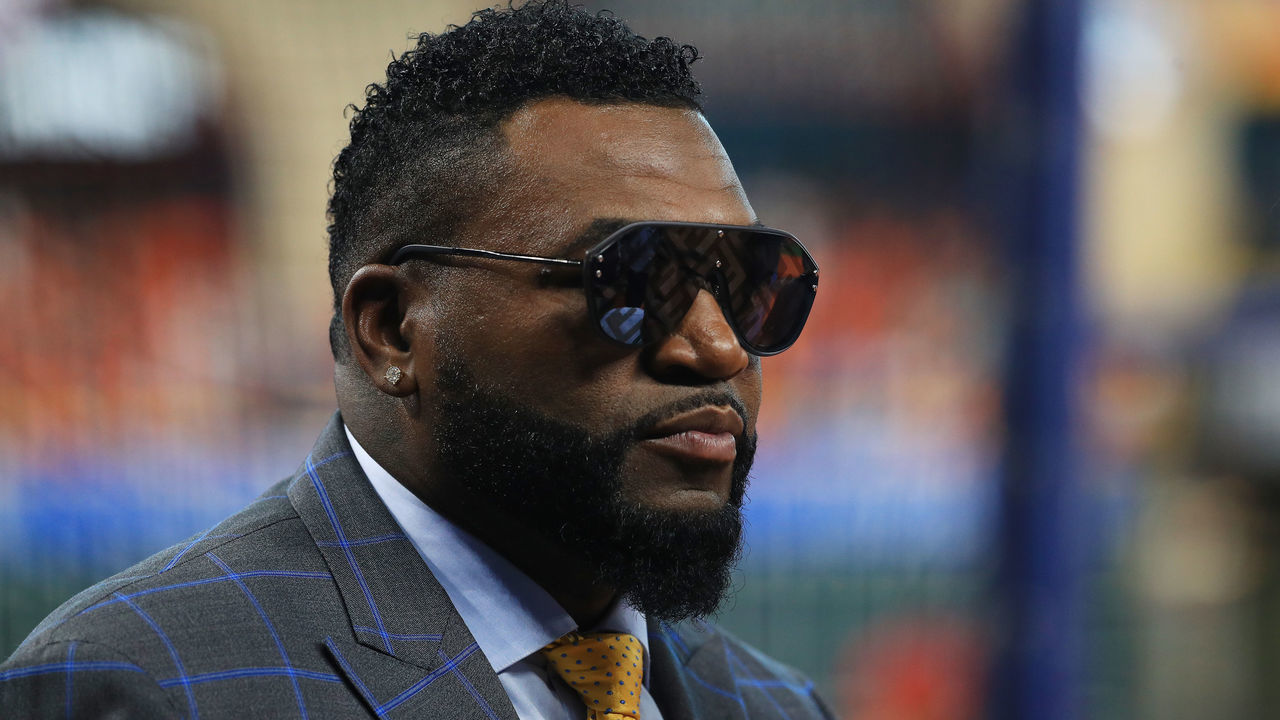 HOUSTON, TEXAS - OCTOBER 23: David Ortiz looks on during batting practice prior to Game Two of the 2019 World Series between the Houston Astros and the Washington Nationals at Minute Maid Park on October 23, 2019 in Houston, Texas.