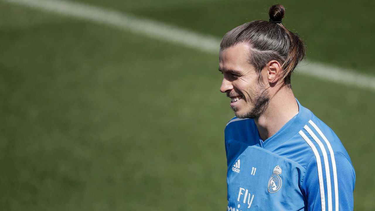 MADRID, SPAIN - MAY 18: Gareth Bale of Real Madrid during the Training Real Madrid at the Ciudad deportiva Valdebebas on May 18, 2019 in Madrid Spain