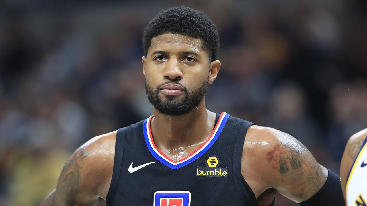 INDIANAPOLIS, INDIANA - DECEMBER 09: Paul George #13 of the Los Angeles Clippers watches the action against the Indiana Pacers at Bankers Life Fieldhouse on December 09, 2019 in Indianapolis, Indiana.