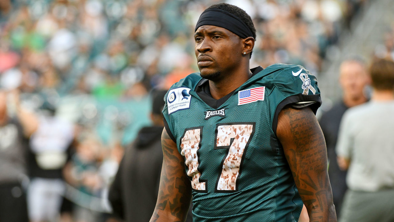 PHILADELPHIA, PA - AUGUST 04: Philadelphia Eagles wide receiver Alshon Jeffery (17) looks on during the Eagles Training camp on August 4, 2019 at Lincoln Financial Field in Philadelphia, PA.
