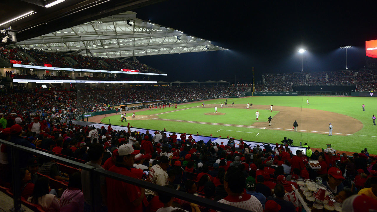 MEXICO CITY, MEXICO - APRIL 05: General view of the stadium during the opening match between Diablos Rojos and Tigres de Quintana Roo as part of the Liga Mexicana de Beisbol 2019 at Alfredo Harp Helu Stadium on April 5, 2019 in Mexico City, Mexico.