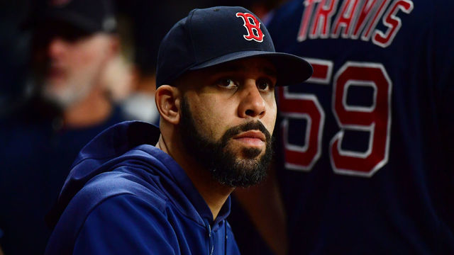 ST PETERSBURG, FLORIDA - SEPTEMBER 20: David Price #10 of the Boston Red Sox looks on during a game against the Tampa Bay Rays at Tropicana Field on September 20, 2019 in St Petersburg, Florida.