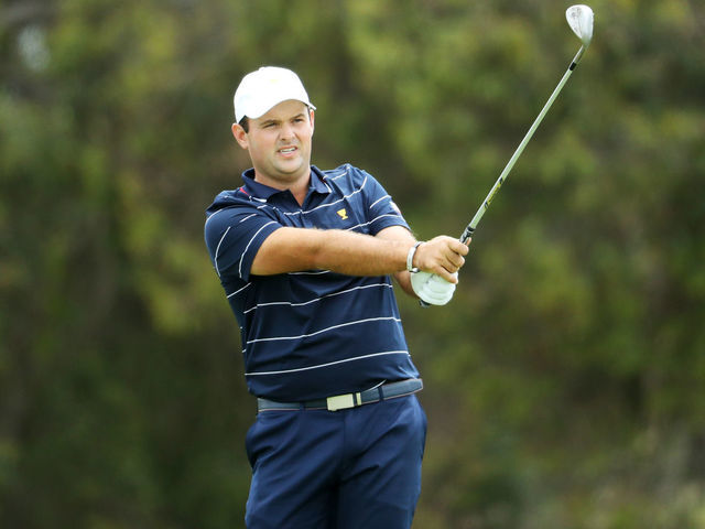 MELBOURNE, AUSTRALIA - DECEMBER 11: Patrick Reed of the United States team practices ahead of the 2019 Presidents Cup at Royal Melbourne Golf Course on December 11, 2019 in Melbourne, Australia.