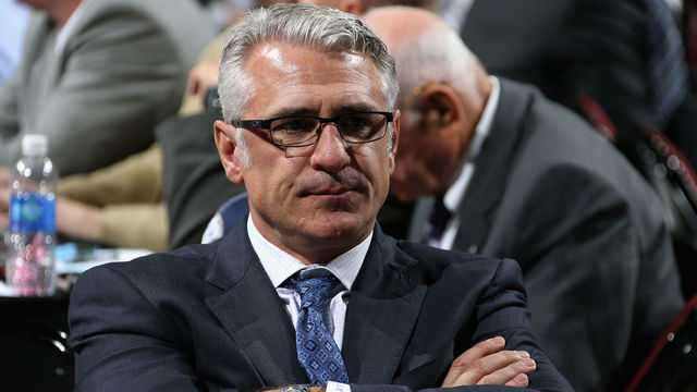 NEWARK, NJ - JUNE 30: Vice President of Hockey Operations Ron Francis of the Carolina Hurricanes attends the 2013 NHL Draft at Prudential Center on June 30, 2013 in Newark, New Jersey.