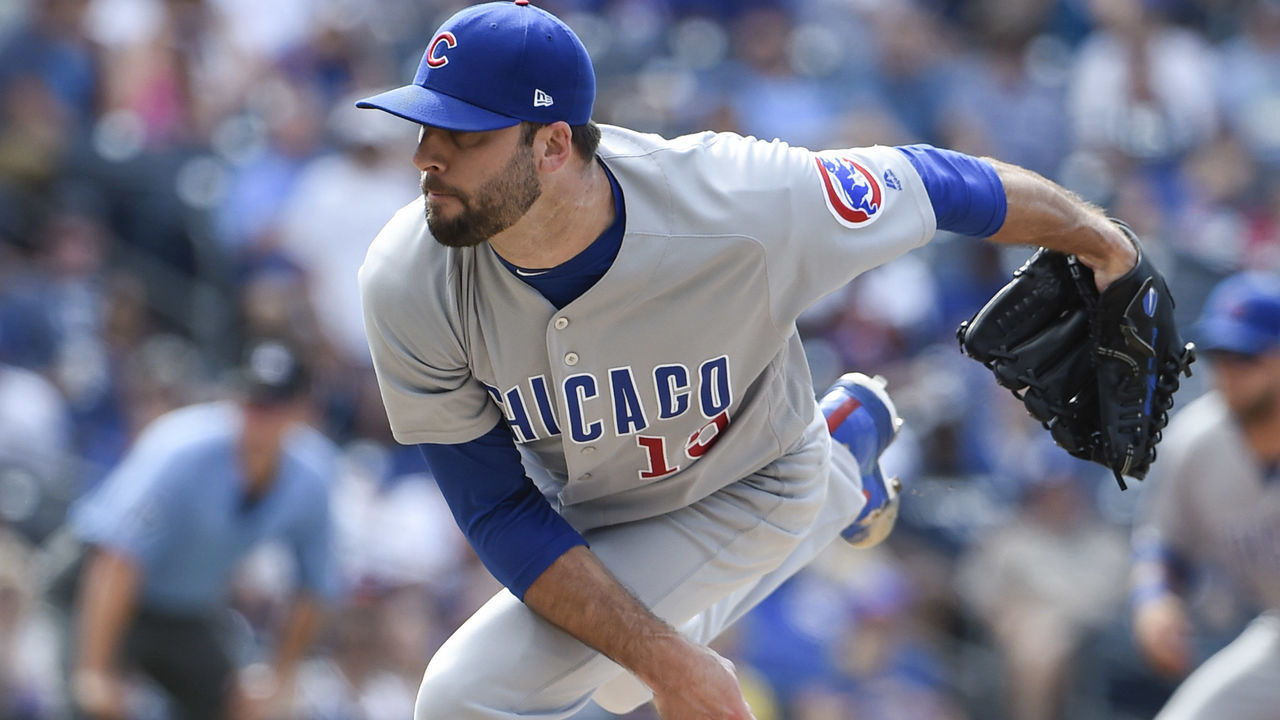 SAN DIEGO, CA - JULY 15: Brandon Morrow #15 of the Chicago Cubs pitches during a baseball game against the San Diego Padres at PETCO Park on July 15, 2018 in San Diego, California.