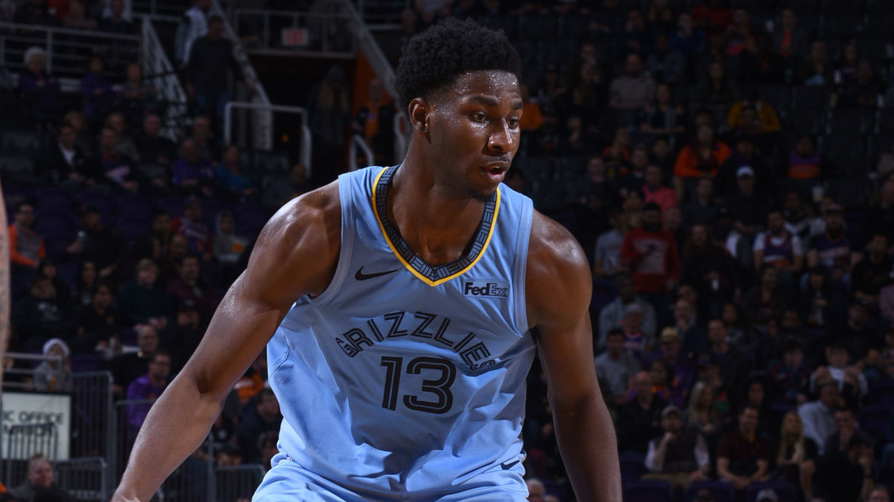 PHOENIX, AZ - DECEMBER 11: Jaren Jackson Jr. #13 of the Memphis Grizzlies handles the ball against the Phoenix Suns on December 11, 2019 at Talking Stick Resort Arena in Phoenix, Arizona. Mandatory Copyright Notice: Copyright 2019 NBAE