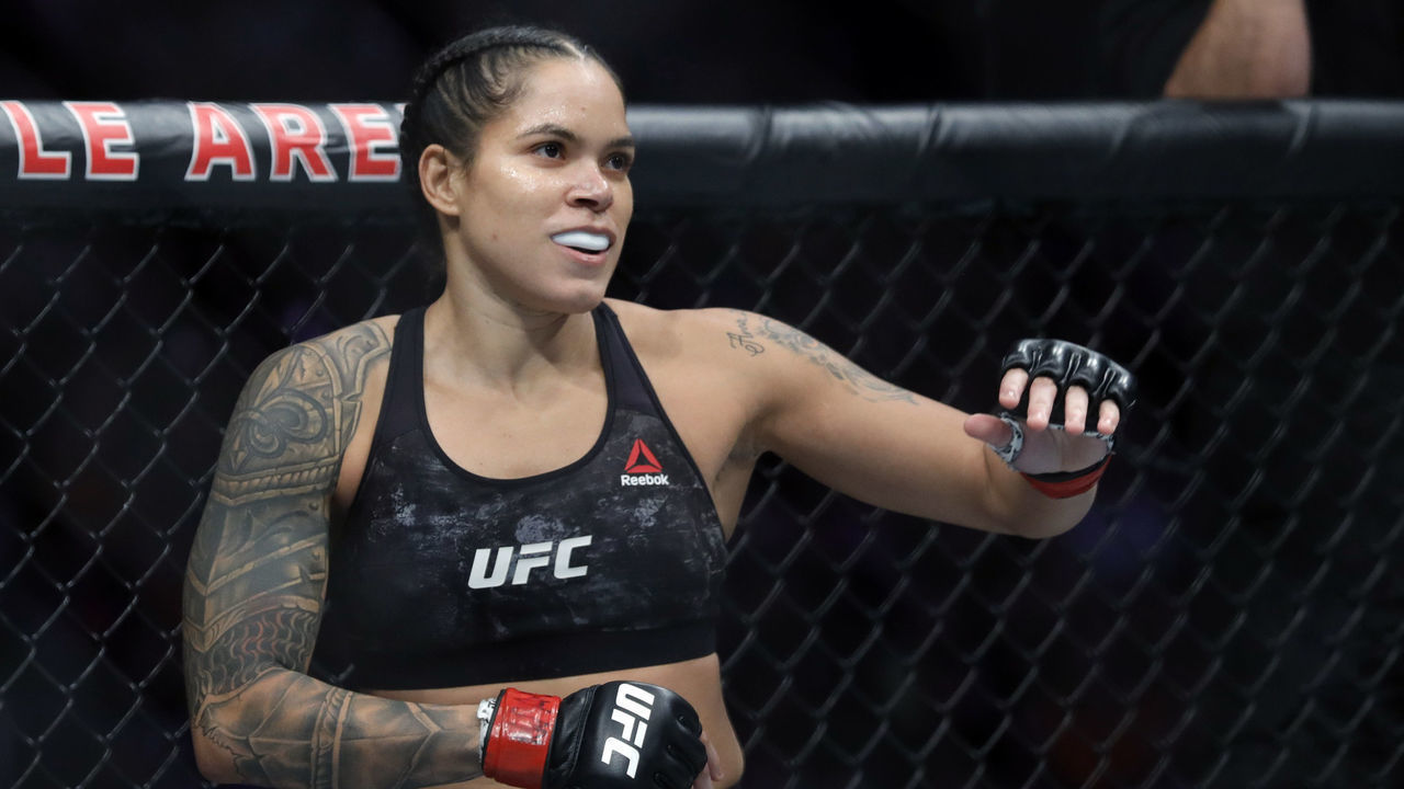 LAS VEGAS, NEVADA - DECEMBER 14: UFC women's bantamweight champion Amanda Nunes prepares for a title defense against Germaine de Ranamie during UFC 245 at T-Mobile Arena on December 14, 2019 in Las Vegas, Nevada. Nunes retained her title by unanimous decision.