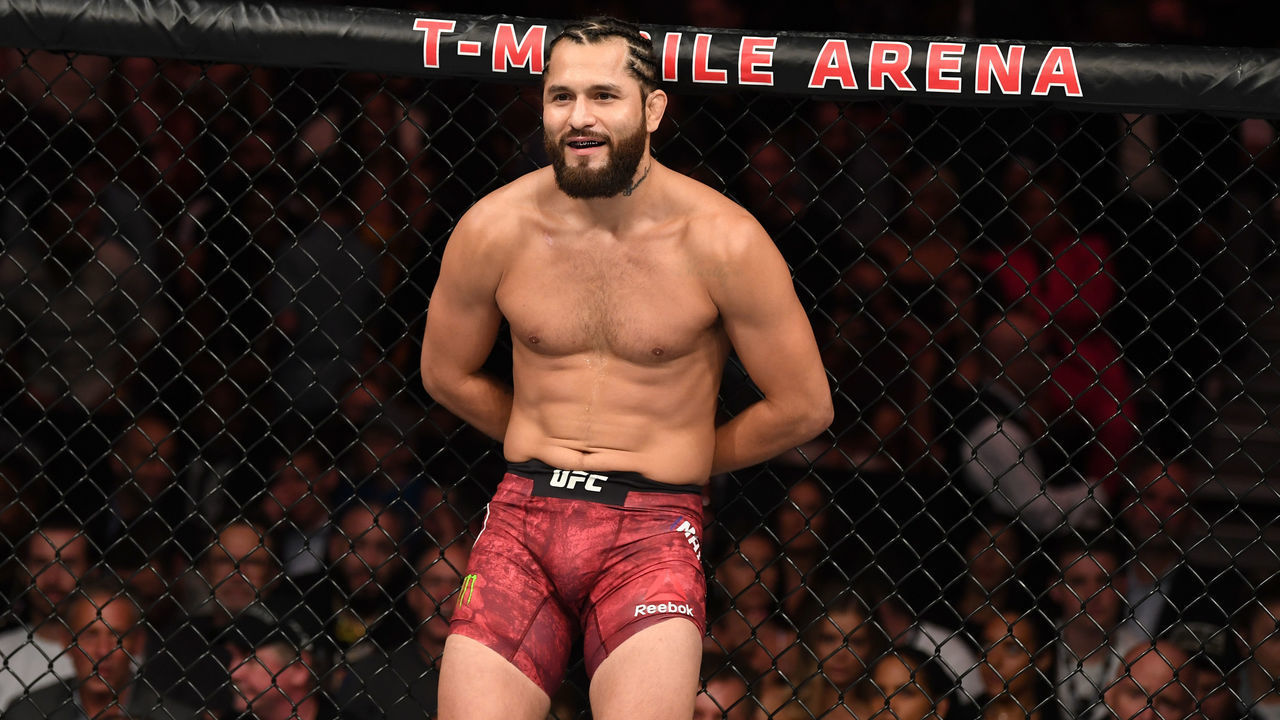 LAS VEGAS, NV - JULY 06: Jorge Masvidal rests against the cage following his welterweight fight during the UFC 239 event at T-Mobile Arena on July 6, 2019 in Las Vegas, Nevada.