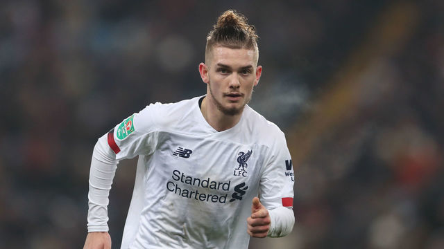 BIRMINGHAM, ENGLAND - DECEMBER 17: Harvey Elliott of Liverpool during the Carabao Cup Quarter Final match between Aston Villa and Liverpool FC at Villa Park on December 17, 2019 in Birmingham, England.