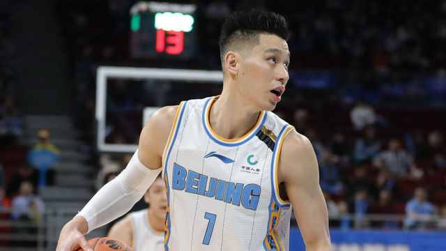 BEIJING, CHINA - DECEMBER 10: Jeremy Lin #7 of Beijing Ducks in action during 2019/2020 CBA League - Beijing Ducks v Time China Guangzhou at Beijing Wukesong Sport Arena on December 10, 2019 in Beijing, China.