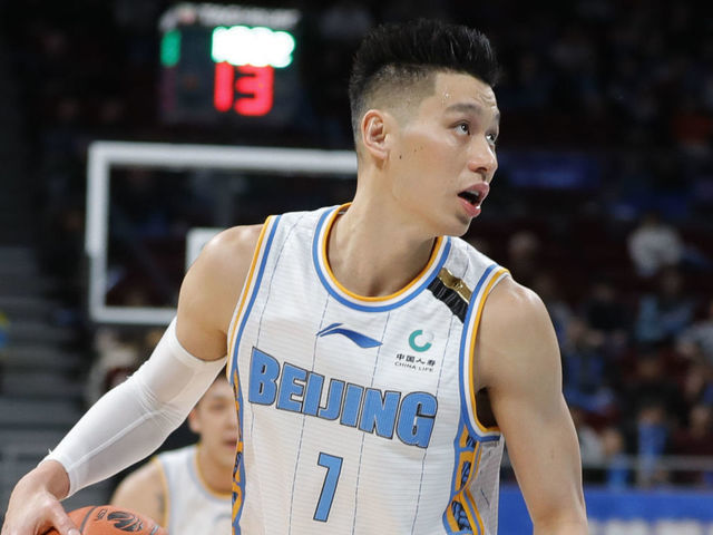 BEIJING, CHINA - DECEMBER 10: Jeremy Lin #7 of Beijing Ducks in action during 2019/2020 CBA League - Beijing Ducks v Time China Guangzhou at Beijing Wukesong Sport Arena on December 10, 2019 in Beijing, China.
