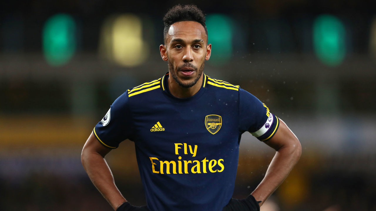 CARROW ROAD, NORWICH, UNITED KINGDOM - 2019/12/01: Pierre-Emerick Aubameyang of Arsenal seen during the Premier League match between Norwich City and Arsenal FC at Carrow Road. (Final score; Norwich City 2:2 Arsenal FC).
