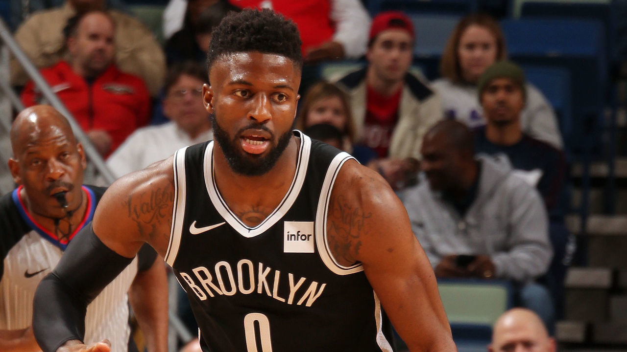 NEW ORLEANS, LA - DECEMBER 17: David Nwaba #0 of the Brooklyn Nets handles the ball during the game against the New Orleans Pelicans on December 17, 2019 at the Smoothie King Center in New Orleans, Louisiana. Mandatory Copyright Notice: Copyright 2019 NBAE