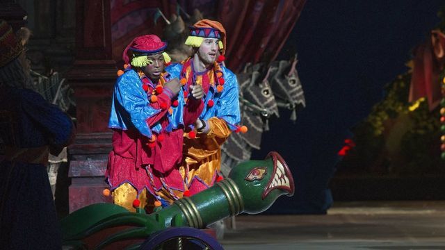 TORONTO, ON - DECEMBER 19: Toronto Raptors Kyle Lowry (left) and Matt Thomas (right) appear as Cannon Dolls during the performance of The Nutcracker by the National Ballet of Canada at Four Seasons Centre for Performing Arts. (Rick Madonik/Toronto Star via Getty Images)