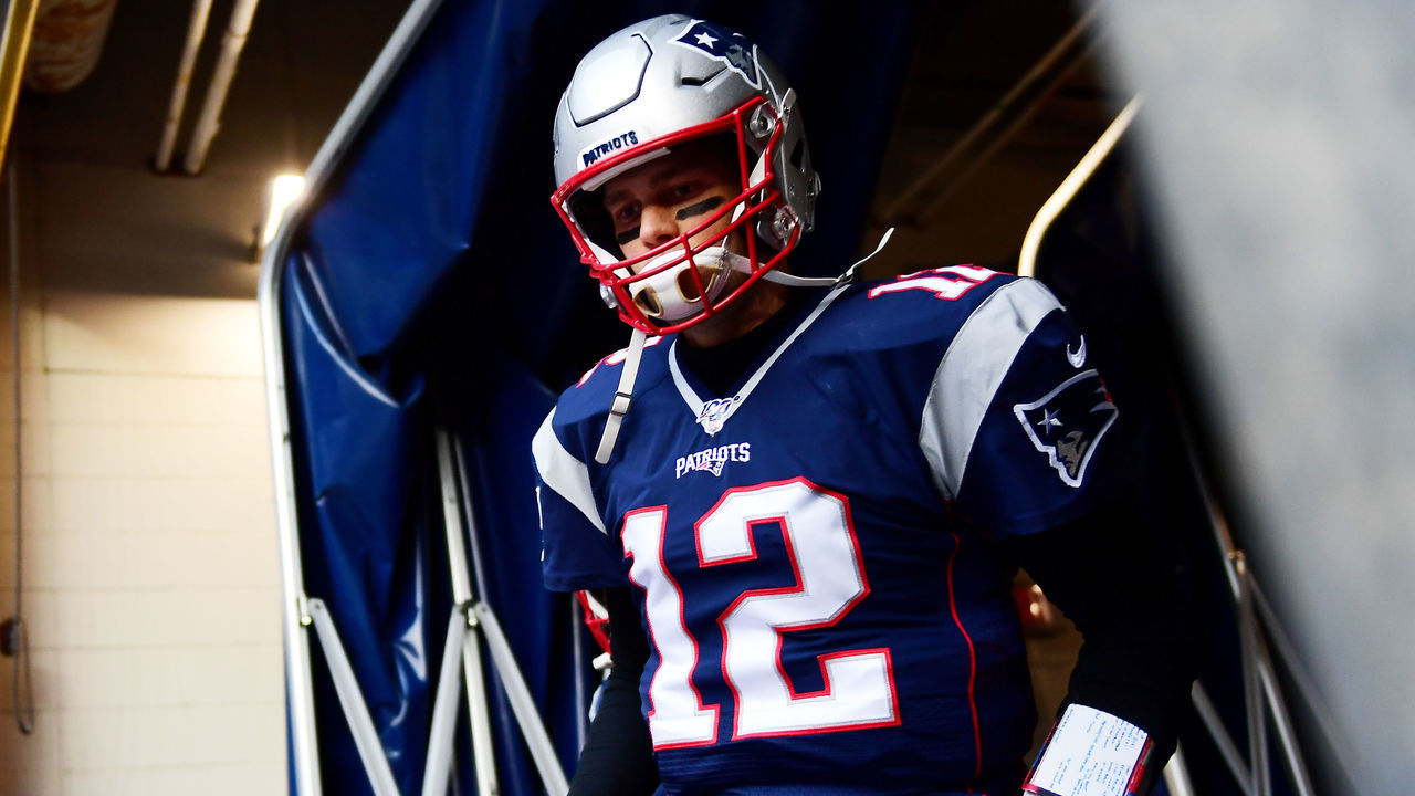 FOXBOROUGH, MASSACHUSETTS - DECEMBER 21: Tom Brady #12 of the New England Patriots takes the field before the game against the Buffalo Bills at Gillette Stadium on December 21, 2019 in Foxborough, Massachusetts.