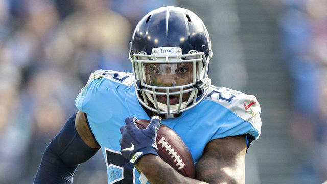 NASHVILLE, TN - DECEMBER 15: Derrick Henry #22 of the Tennessee Titans runs the ball during a game against the Houston Texans at Nissan Stadium on December 15, 2019 in Nashville, Tennessee. The Texans defeated the Titans 24-21.