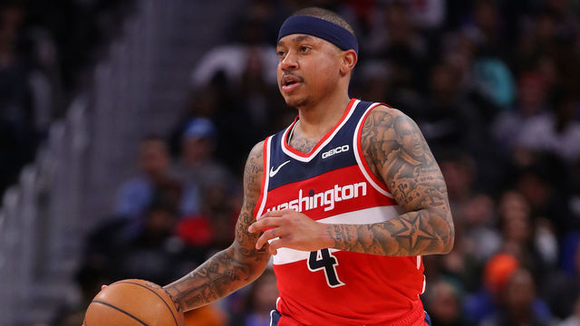 DETROIT, MICHIGAN - DECEMBER 16: Isaiah Thomas #4 of the Washington Wizards plays against the Detroit Pistons at Little Caesars Arena on December 16, 2019 in Detroit, Michigan.