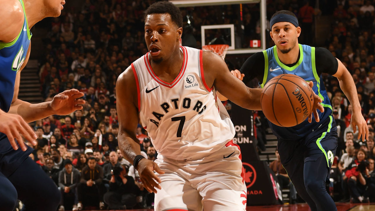 TORONTO, CANADA - DECEMBER 22: Kyle Lowry #7 of the Toronto Raptors handles the ball against the Dallas Mavericks on December 22, 2019 at the Scotiabank Arena in Toronto, Ontario, Canada. Mandatory Copyright Notice: Copyright 2019 NBAE