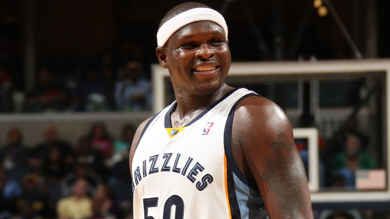 MEMPHIS, TN - NOVEMBER 4: Zach Randolph #50 of the Memphis Grizzlies smiles during a game against the Boston Celtics on November 4, 2013 at FedExForum in Memphis, Tennessee. Mandatory Copyright Notice: Copyright 2013 NBAE