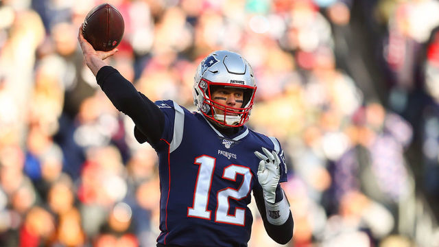 FOXBOROUGH, MA - DECEMBER 29: Tom Brady #12 of the New England Patriots throws the ball during a game against the Miami Dolphins at Gillette Stadium on December 29, 2019 in Foxborough, Massachusetts.