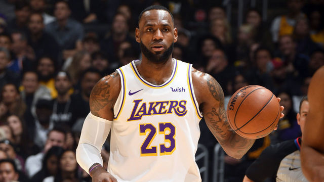 LOS ANGELES, CA - DECEMBER 29: LeBron James #23 of the Los Angeles Lakers handles the ball during the game against the Dallas Mavericks on December 29, 2019 at STAPLES Center in Los Angeles, California. NOTE TO USER: User expressly acknowledges and agrees that, by downloading and/or using this Photograph, user is consenting to the terms and conditions of the Getty Images License Agreement. Mandatory Copyright Notice: Copyright 2019 NBAE