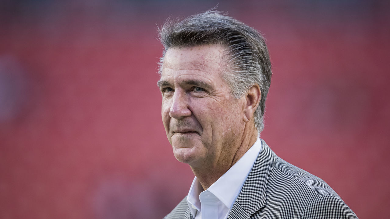 LANDOVER, MD - SEPTEMBER 23: Team president Bruce Allen of the Washington Redskins looks on before the game against the Chicago Bears at FedExField on September 23, 2019 in Landover, Maryland.
