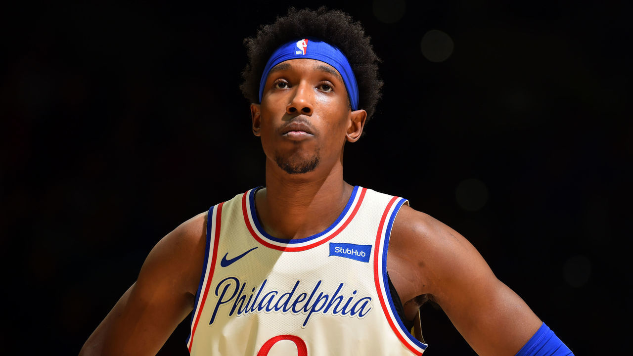 PHILADELPHIA, PA - DECEMBER 21: Josh Richardson #0 of the Philadelphia 76ers looks on during the game against the Washington Wizards on December 21, 2019 at the Wells Fargo Center in Philadelphia, Pennsylvania. NOTE TO USER: User expressly acknowledges and agrees that, by downloading and/or using this Photograph, user is consenting to the terms and conditions of the Getty Images License Agreement. Mandatory Copyright Notice: Copyright 2019 NBAE