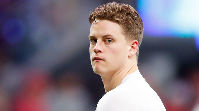 ATLANTA, GEORGIA - DECEMBER 28: Quarterback Joe Burrow #9 of the LSU Tigers warms up before the game against the Oklahoma Sooners in the Chick-fil-A Peach Bowl at Mercedes-Benz Stadium on December 28, 2019 in Atlanta, Georgia.