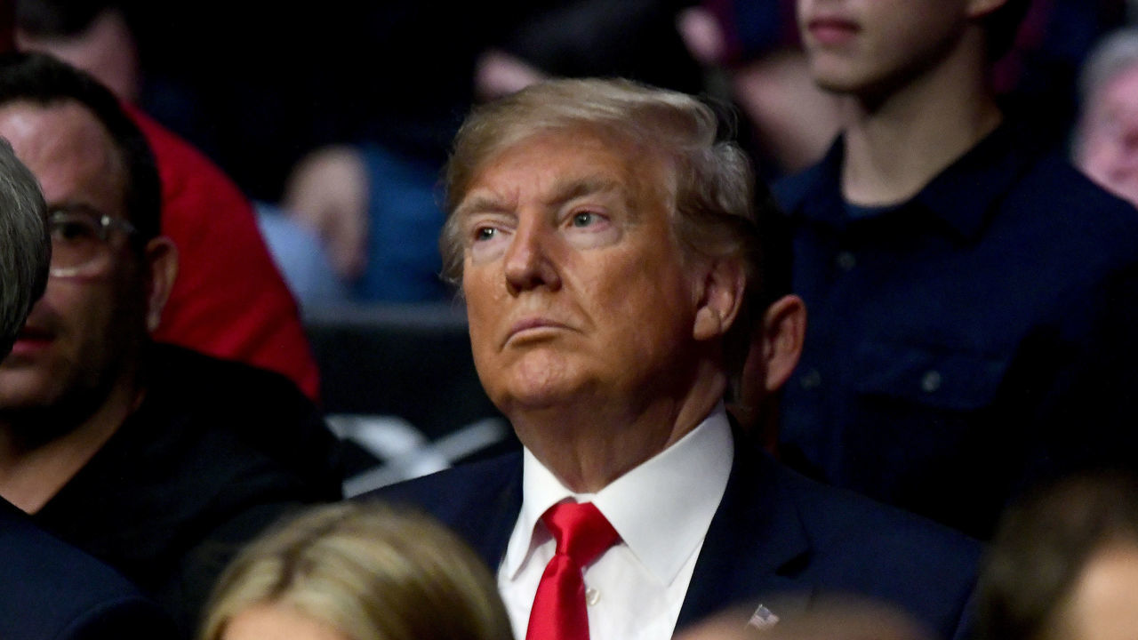 NEW YORK, NEW YORK - NOVEMBER 02: U.S. President Donald Trump attends UFC 244 at Madison Square Garden on November 02, 2019 in New York City.