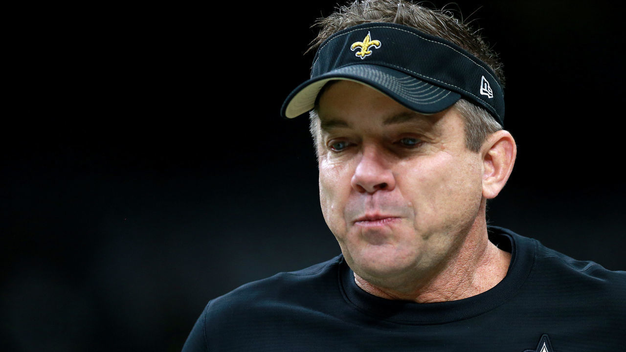 NEW ORLEANS, LOUISIANA - JANUARY 05: Head coach Sean Payton of the New Orleans Saints looks on during the NFC Wild Card Playoff game against the Minnesota Vikings at Mercedes Benz Superdome on January 05, 2020 in New Orleans, Louisiana.