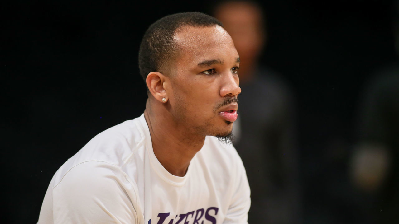 LOS ANGELES, CA - JANUARY 03: Los Angeles Lakers guard Avery Bradley (11) before the New Orleans Pelicans vs Los Angeles Lakers NBA basketball game on January 03, 2019, at Staples Center in Los Angeles, CA.