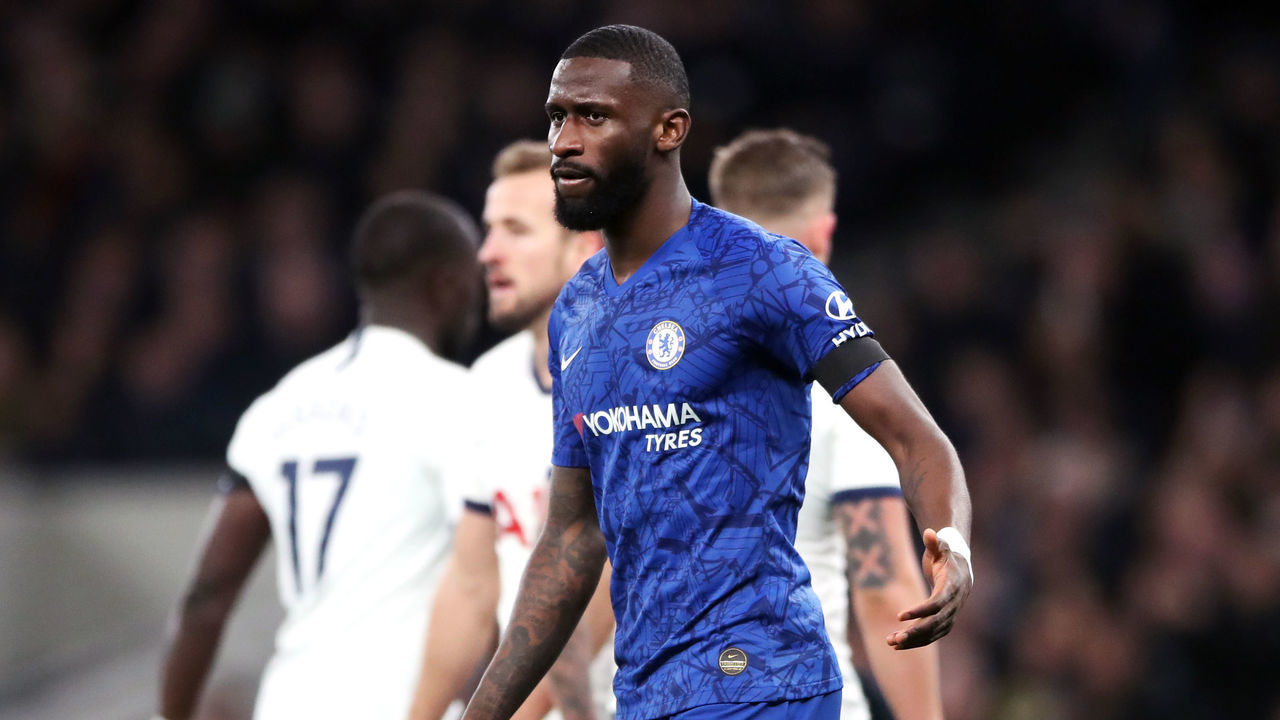 Chelsea's Antonio Rudiger during the Premier League match at Tottenham Hotspur Stadium, London.
