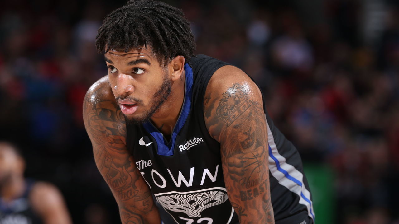 PORTLAND, OR - DECEMBER 18: Marquese Chriss #32 of the Golden State Warriors looks on during the game against the Portland Trail Blazers on December 18 , 2019 at the Moda Center Arena in Portland, Oregon. Mandatory Copyright Notice: Copyright 2019 NBAE
