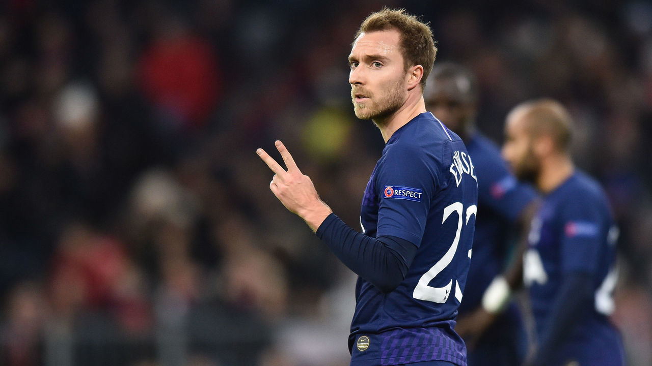 MUNICH, GERMANY - DECEMBER 11: Christian Eriksen of Tottenham Hotspur reacts during the UEFA Champions League group B match between Bayern Muenchen and Tottenham Hotspur at Allianz Arena on December 11, 2019 in Munich, Germany.