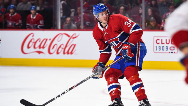 MONTREAL, QC - SEPTEMBER 15: Montreal Canadiens right wing Michael McCarron (34) skates while looking towards his left during the Montreal Canadiens Scrimmage on September 15, 2019, at Bell Centre in Montreal, QC