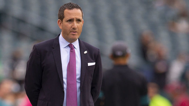 PHILADELPHIA, PA - OCTOBER 06: General manager Howie Roseman of the Philadelphia Eagles looks on prior to the game against the New York Jets at Lincoln Financial Field on October 6, 2019 in Philadelphia, Pennsylvania.