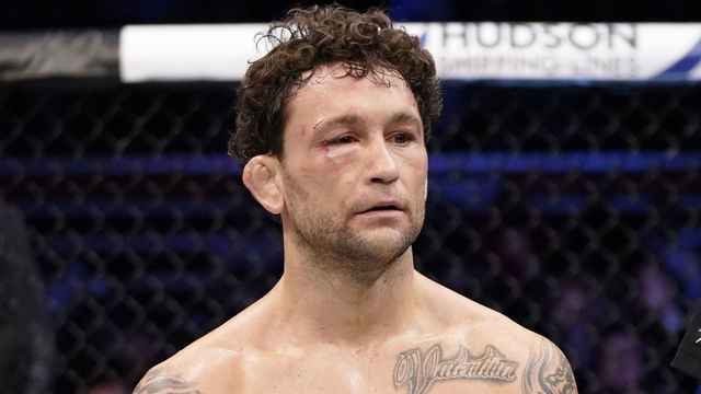 BUSAN, SOUTH KOREA - DECEMBER 21: Frankie Edgar reacts after his TKO loss to Chan Sung Jung of South Korea in their featherweight fight during the UFC Fight Night event at Sajik Arena 3 on December 21, 2019 in Busan, South Korea.