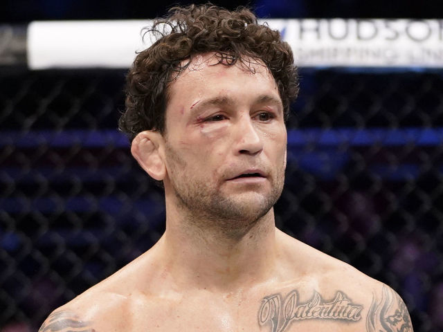 BUSAN, SOUTH KOREA - DECEMBER 21: Frankie Edgar reacts after his TKO loss to Chan Sung Jung of South Korea in their featherweight fight during the UFC Fight Night event at Sajik Arena 3 on December 21, 2019 in Busan, South Korea.
