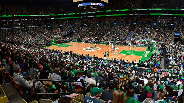 BOSTON, MA - MARCH 16: A general view of the game between the Atlanta Hawks and Boston Celtics on March 16, 2019 at the TD Garden in Boston, Massachusetts. Mandatory Copyright Notice: Copyright 2019 NBAE