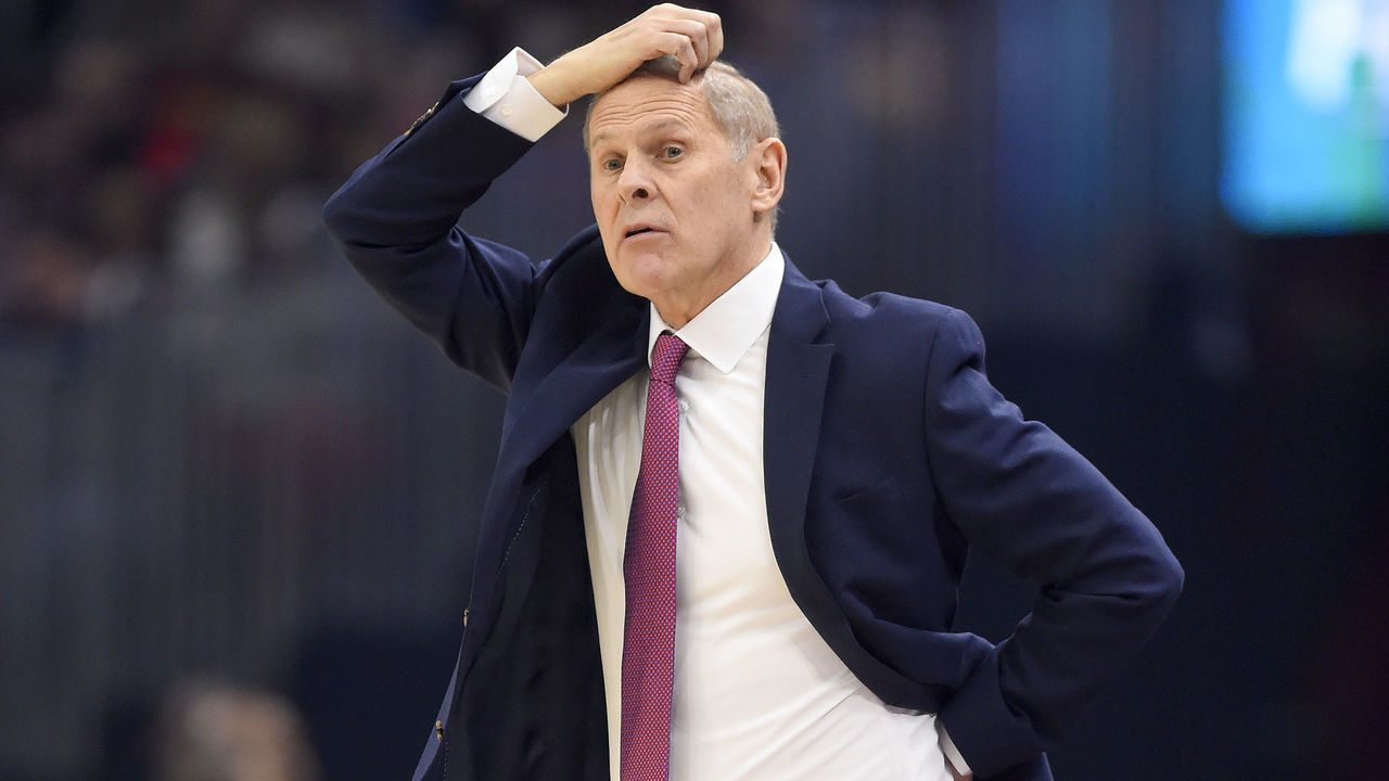 CLEVELAND, OHIO - JANUARY 04: Head coach John Beilein of the Cleveland Cavaliers watches his team during the first half against the Oklahoma City Thunder at Rocket Mortgage Fieldhouse on January 04, 2020 in Cleveland, Ohio. NOTE TO USER: User expressly acknowledges and agrees that, by downloading and/or using this photograph, user is consenting to the terms and conditions of the Getty Images License Agreement.