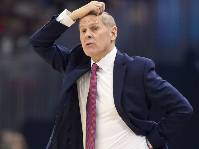 CLEVELAND, OHIO - JANUARY 04: Head coach John Beilein of the Cleveland Cavaliers watches his team during the first half against the Oklahoma City Thunder at Rocket Mortgage Fieldhouse on January 04, 2020 in Cleveland, Ohio. NOTE TO USER: User expressly acknowledges and agrees that, by downloading and/or using this photograph, user is consenting to the terms and conditions of the Getty Images License Agreement.