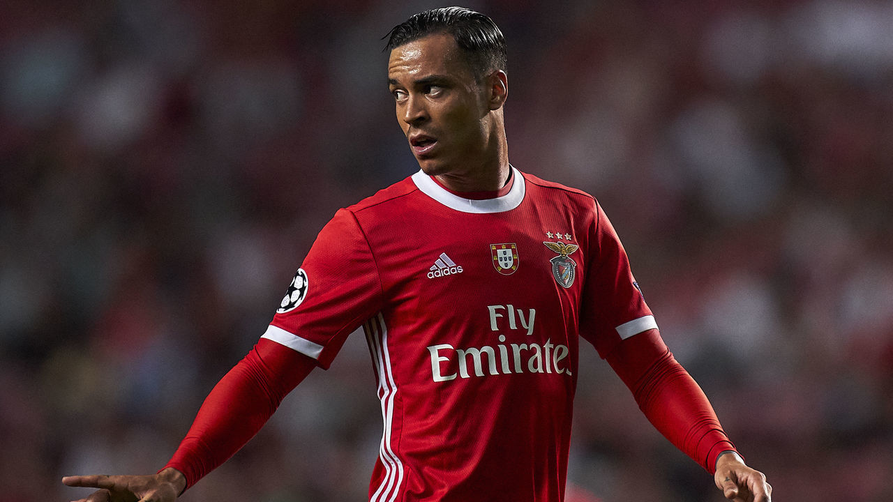LISBON, PORTUGAL - SEPTEMBER 17: Raul de Tomas of SL Benfica looks on during the UEFA Champions League group G match between SL Benfica and RB Leipzig at Estadio da Luz on September 17, 2019 in Lisbon, Portugal.
