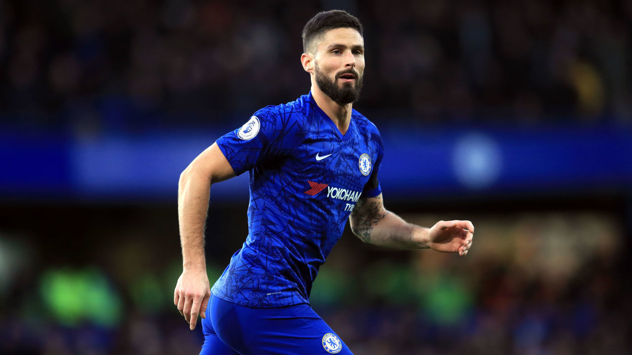 Chelsea's Olivier Giroud during the Premier League match at Stamford Bridge, London.