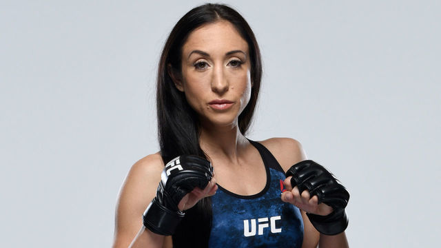 PHOENIX, ARIZONA - FEBRUARY 14: Jessica Penne poses for a portrait during a UFC photo session on February 14, 2019 in Phoenix, Arizona.