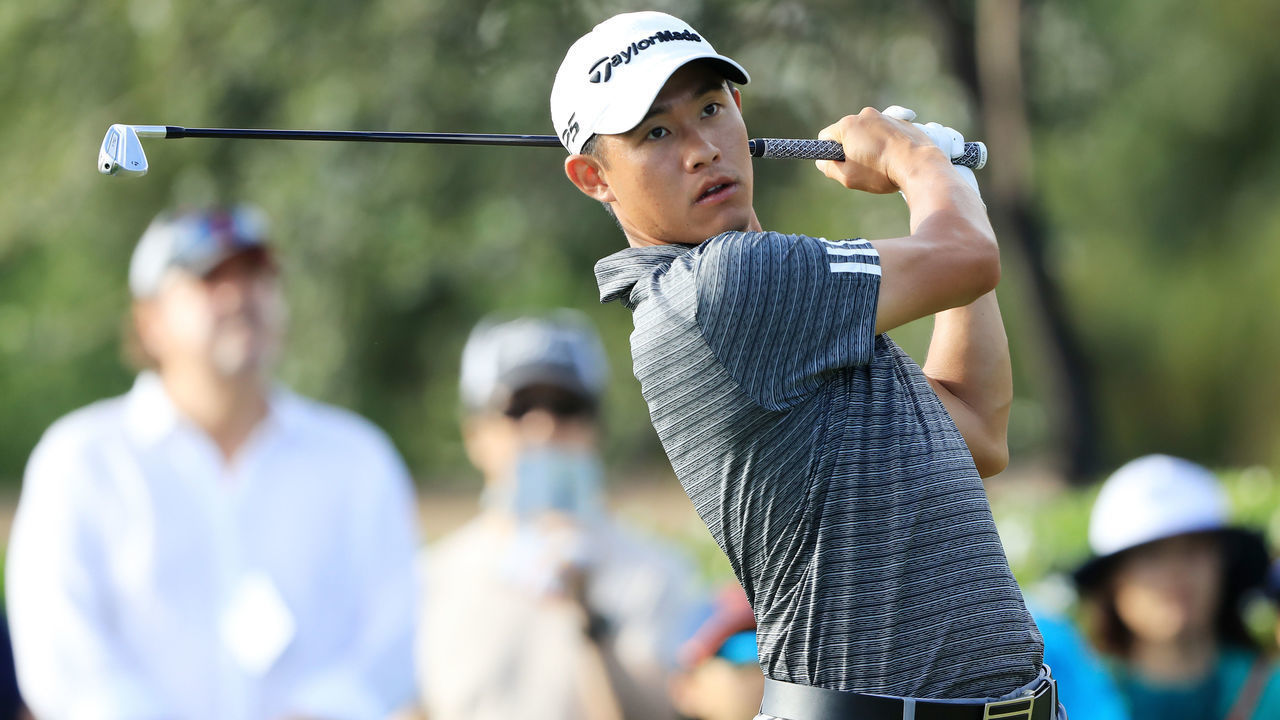 HONOLULU, HAWAII - JANUARY 10: Collin Morikawa of the United States plays a shot during the second round of the Sony Open in Hawaii at the Waialae Country Club on January 10, 2020 in Honolulu, Hawaii.