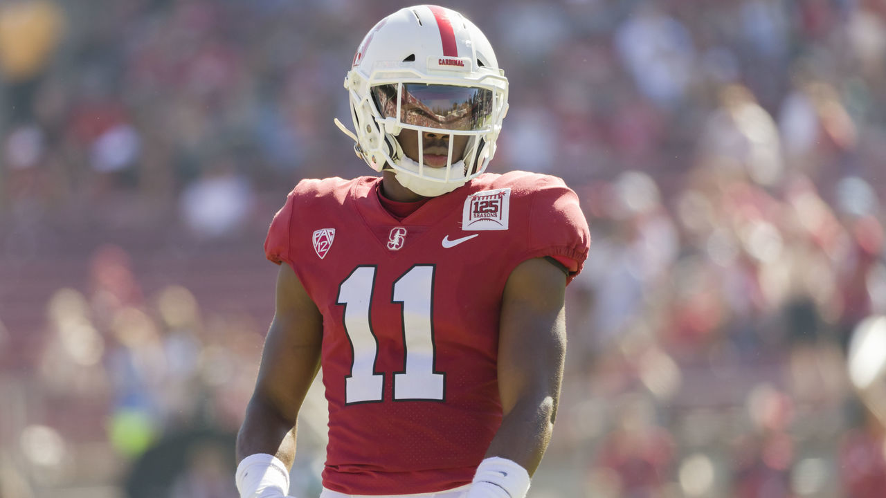 PALO ALTO, CA - OCTOBER 26: Paulson Adebo #11 of the Stanford Cardinal plays defense during an NCAA Pac-12 college football game against the Arizona Wildcats played on October 5, 2019 at Stanford Stadium in Palo Alto, California.