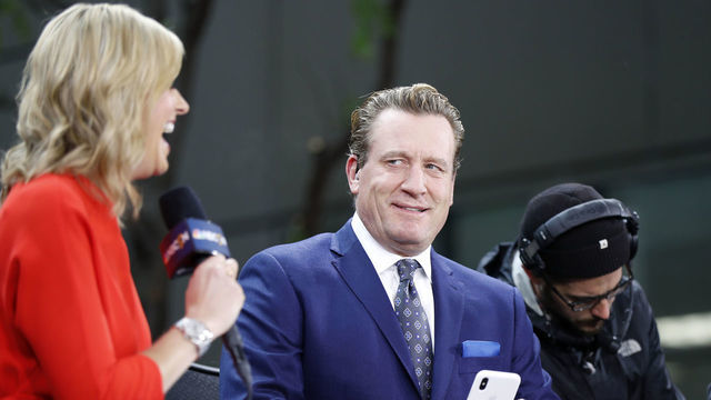 BOSTON, MA - MAY 29: NBCSN's Jeremy Roenick before Game 2 of the 2019 Stanley Cup Finals between the Boston Bruins and the St. Louis Blues on May 29, 2019, at TD Garden in Boston, Massachusetts.