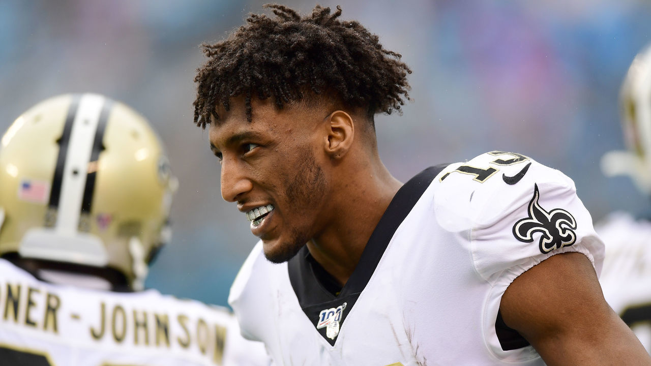 CHARLOTTE, NORTH CAROLINA - DECEMBER 29: Michael Thomas #13 of the New Orleans Saints during the first half during their game against the Carolina Panthers at Bank of America Stadium on December 29, 2019 in Charlotte, North Carolina.