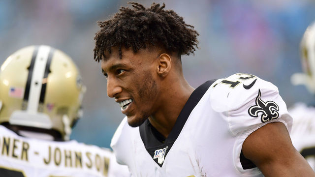 CHARLOTTE, NORTH CAROLINA - DECEMBER 29: Michael Thomas #13 of the New Orleans Saints during the first half during their game against the Carolina Panthers at Bank of America Stadium on December 29, 2019 in Charlotte, North Carolina.