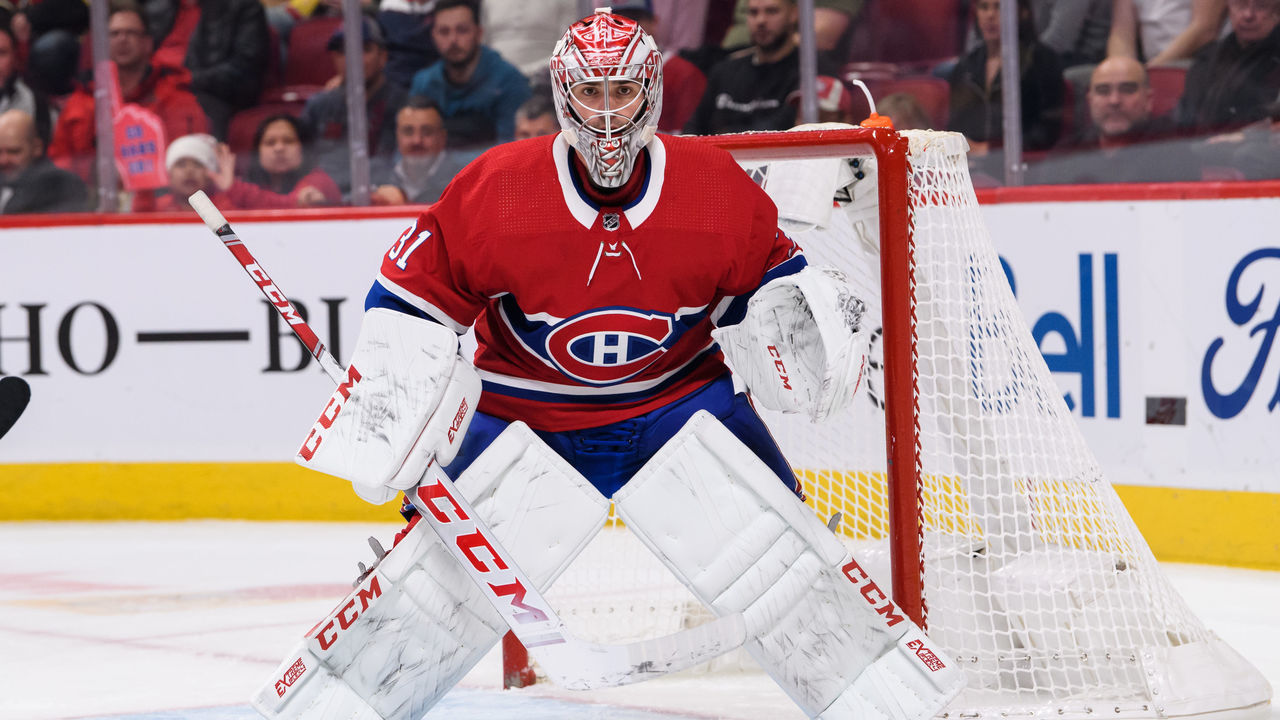 MONTREAL, QC - JANUARY 13: Carey Price (31) of the Montreal Canadiens tends net during the third period of the NHL game between the Calgary Flames and the Montreal Canadiens on January 13, 2020, at the Bell Centre in Montreal, QC